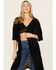 Image #2 - Shyanne Women's Geo Print Lace Short Sleeve Kimono, Black, hi-res