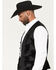 Image #2 - Cody James Men's Velvet Paisley Print Western Dress Vest, Black, hi-res
