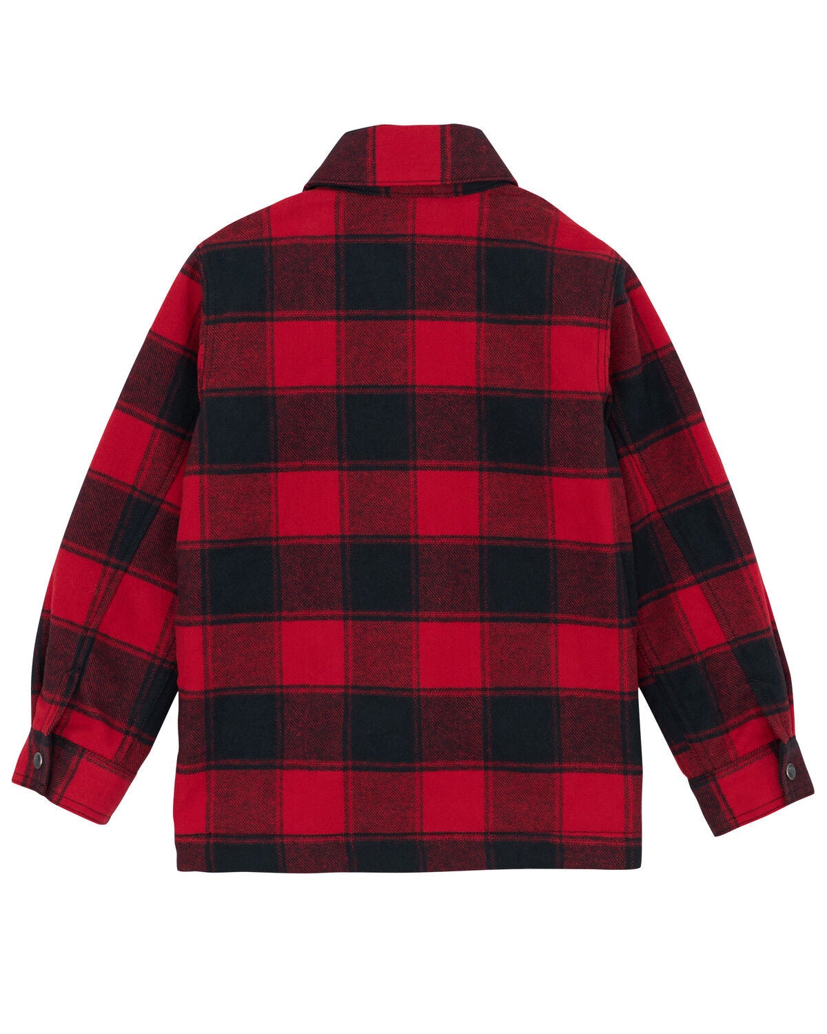 Image #2 - Wrangler Boys' Buffalo Plaid Print Long Sleeve Snap Shirt Jacket, , hi-res