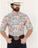 Image #1 - Ariat Men's Dillan Hawaiian Floral Print Short Sleeve Button-Down Western Shirt, Red, hi-res