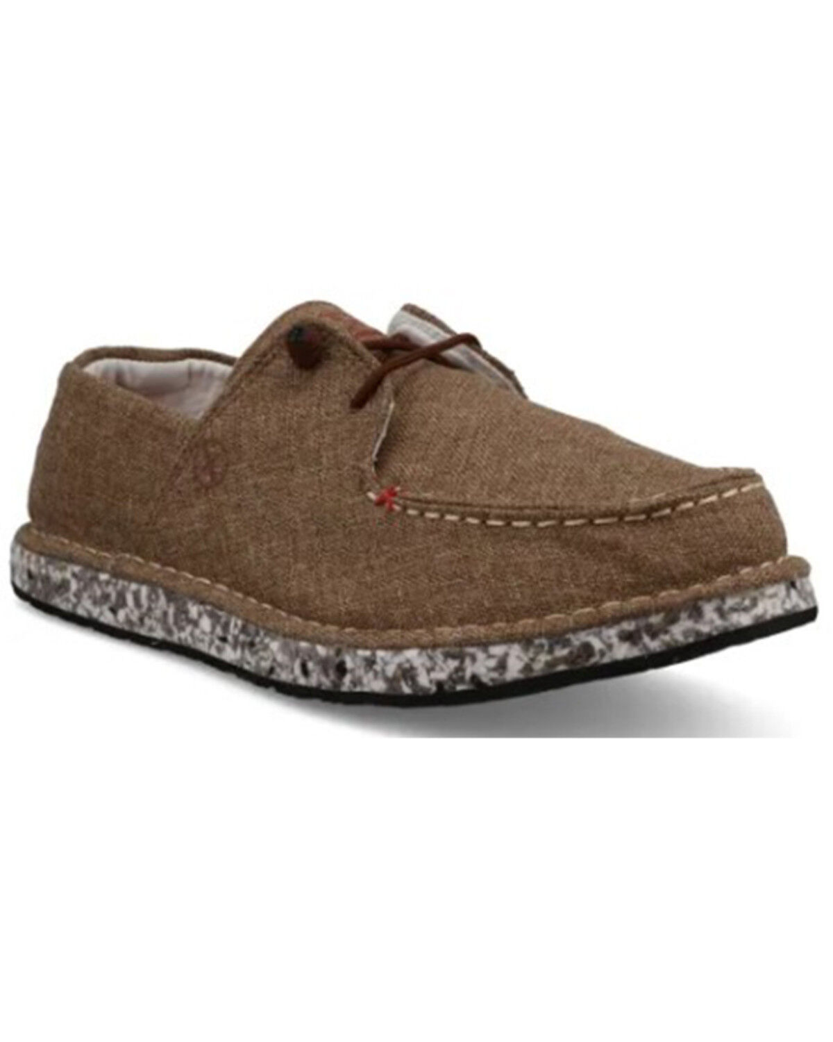 Image #1 - Twisted X Men's Circular Project™ Boat Shoes - Moc Toe, Brown, hi-res