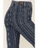 Image #4 - Shyanne Women's Dark Wash Southwestern Lazer Stripe Print Super Flare Jeans , Dark Blue, hi-res