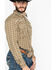 Cowboy Hardware Men's Double Diamond Print Long Sleeve Western Shirt , Tan, hi-res
