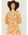 Image #2 - Z&L Women's Chiquitita Floral Print Short Sleeve Maxi Dress, Multi, hi-res