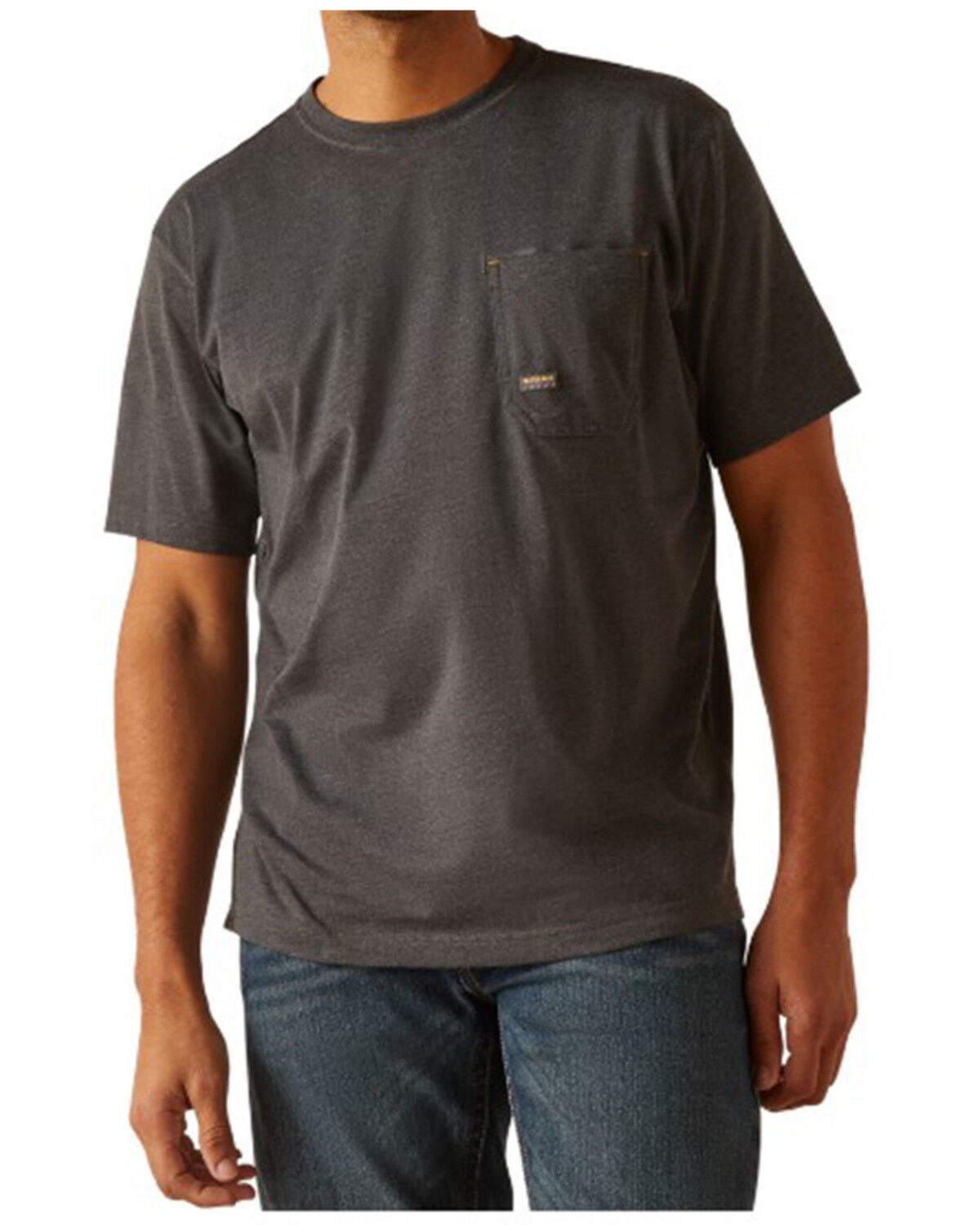 Image #2 - Ariat Men's Born Rebar Workman Short Sleeve Graphic T-Shirt, Charcoal, hi-res