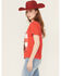 Image #2 - Day Dreamer Women's Bruce Springsteen Born In The USA Short Sleeve Graphic Tee, Red, hi-res