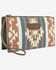 Image #1 - Wrangler Women's Sherpa Southwestern Print Canvas Clutch, Green, hi-res
