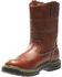 Image #2 - Wolverine Men's Raider Wellington Work Boots - Round Toe, Brown, hi-res