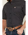 Image #3 - Cinch Men's Boot Barn Exclusive Geo Print Short Sleeve Button-Down Western Shirt, Navy, hi-res