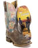Image #2 - Tin Haul Women's Cactita Western Boots - Broad Square Toe, Brown, hi-res