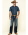 Image #6 - Cody James Men's Paisley Check Plaid Short Sleeve Western Shirt , Blue, hi-res