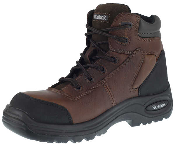 Image #2 - Reebok Men's Trainex 6" Lace-Up Work Boots - Composite Toe, Brown, hi-res