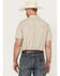 Image #4 - Gibson Trading Co Men's Square Knot Geo Striped Short Sleeve Snap Western Shirt, Cream, hi-res