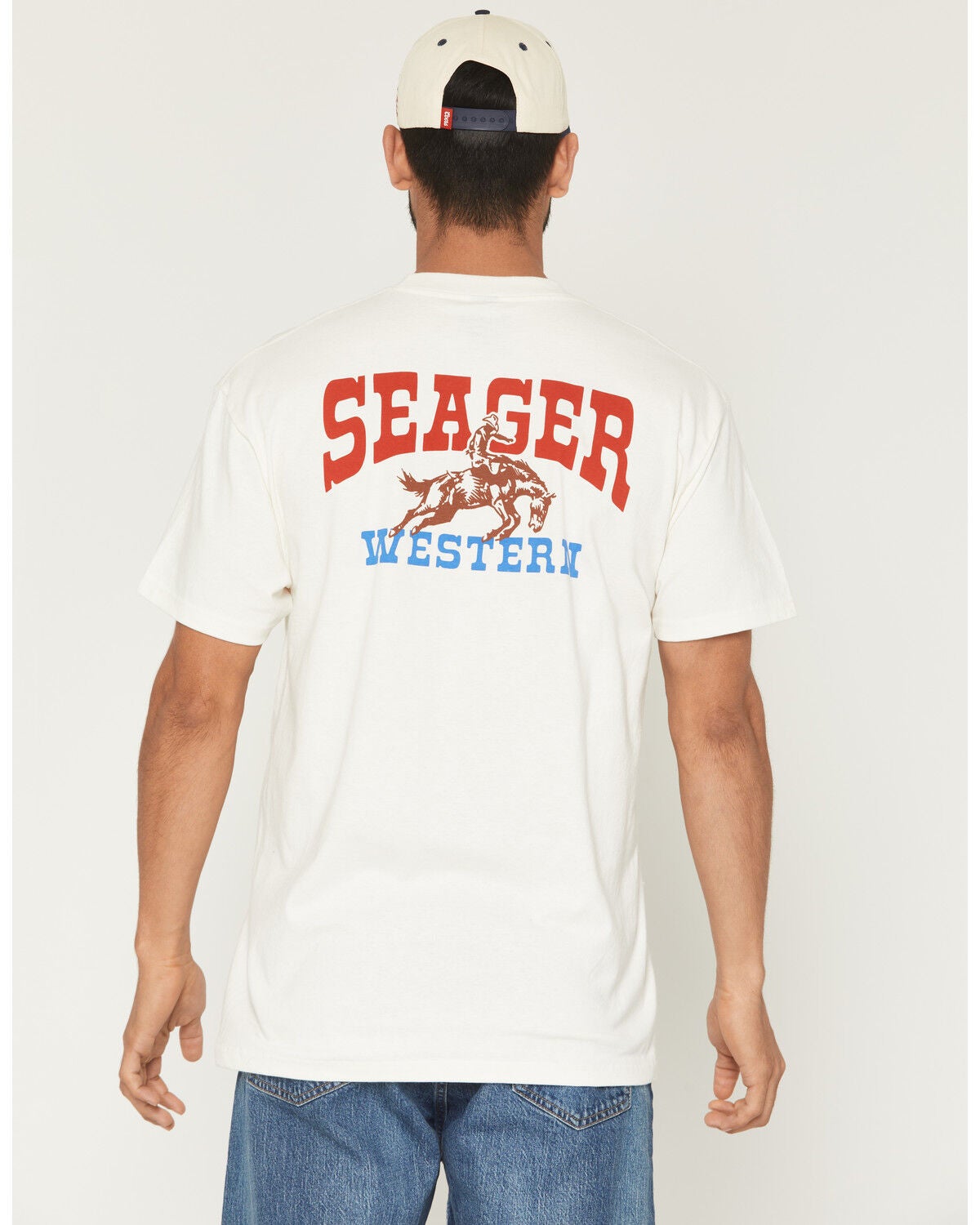 Seager Men's Rodeo Short Sleeve Graphic T-Shirt, Cream, hi-res