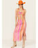 Image #1 - Show Me Your Mumu Women's Dazy Mesh Striped Midi Skirt, Pink, hi-res