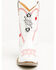 Image #4 - Dingo Girls' Queen A Hearts Western Boots - Snip Toe, White, hi-res