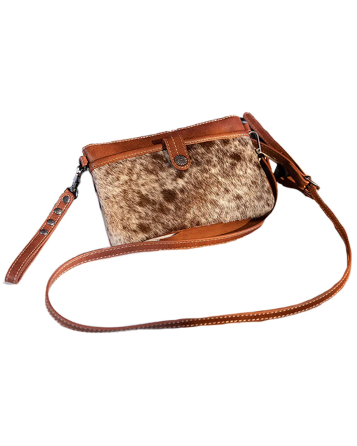 Image #4 - Wrangler Women's Cowhide Clutch, Brown, hi-res