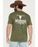 Image #1 - Cowboy Hardware Men's Redneck Tough Short Sleeve Graphic T-Shirt, Green, hi-res