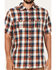 Image #3 - Brothers and Sons Men's Casual Plaid Short Sleeve Button-Down Western Shirt, Dark Orange, hi-res