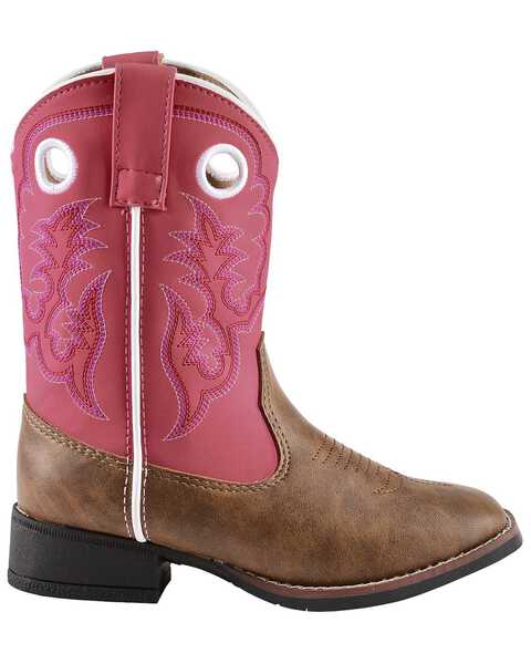 Laredo Girls' Stitched Western Boots - Square Toe, Tan, hi-res
