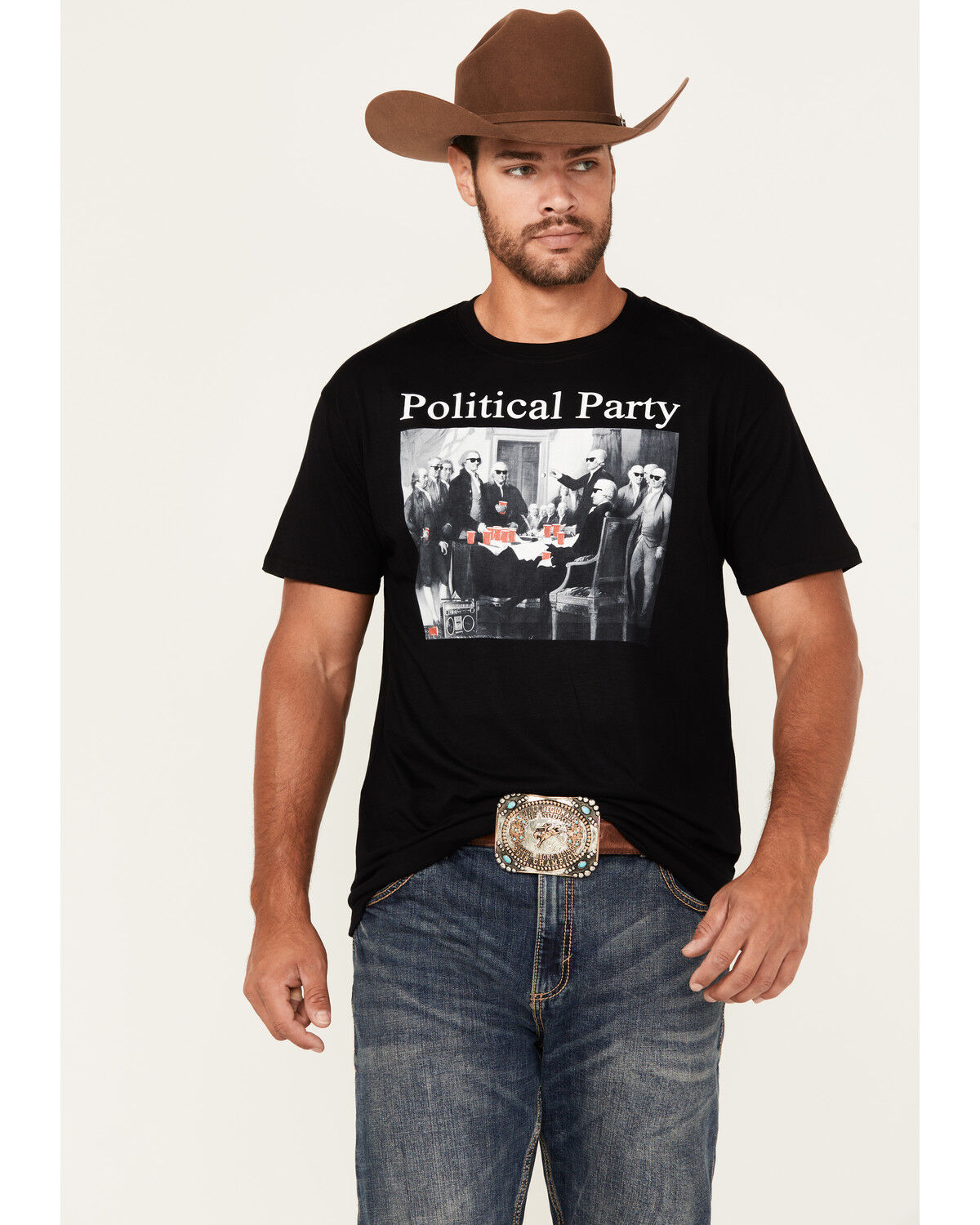 Image #1 - Riot Society Men's Political Party Short Sleeve Graphic T-Shirt, Black, hi-res