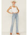 Image #1 - Rock & Roll Denim Women's Light Wash High Rise Stretch Bootcut Jeans, Light Blue, hi-res