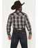 Image #4 - Ely Walker Men's Plaid Print Long Sleeve Pearl Snap Western Shirt - Tall, Black, hi-res