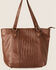 Image #2 - Cleo + Wolf Women's Basketweave Leather Tote , Brown, hi-res