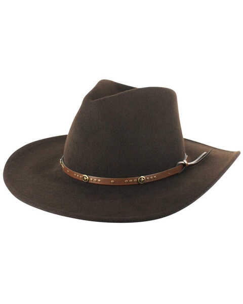 Cody James Men's Sedona 2X Felt Western Fashion Hat, Brown, hi-res