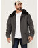 Image #1 - Brothers and Sons Men's Cruiser Waxed Canvas Hooded Jacket, Charcoal, hi-res