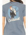 Image #4 - Carhartt Women's Dearborn Rosie Loose Fit Short Sleeve Work Tee, Steel Blue, hi-res