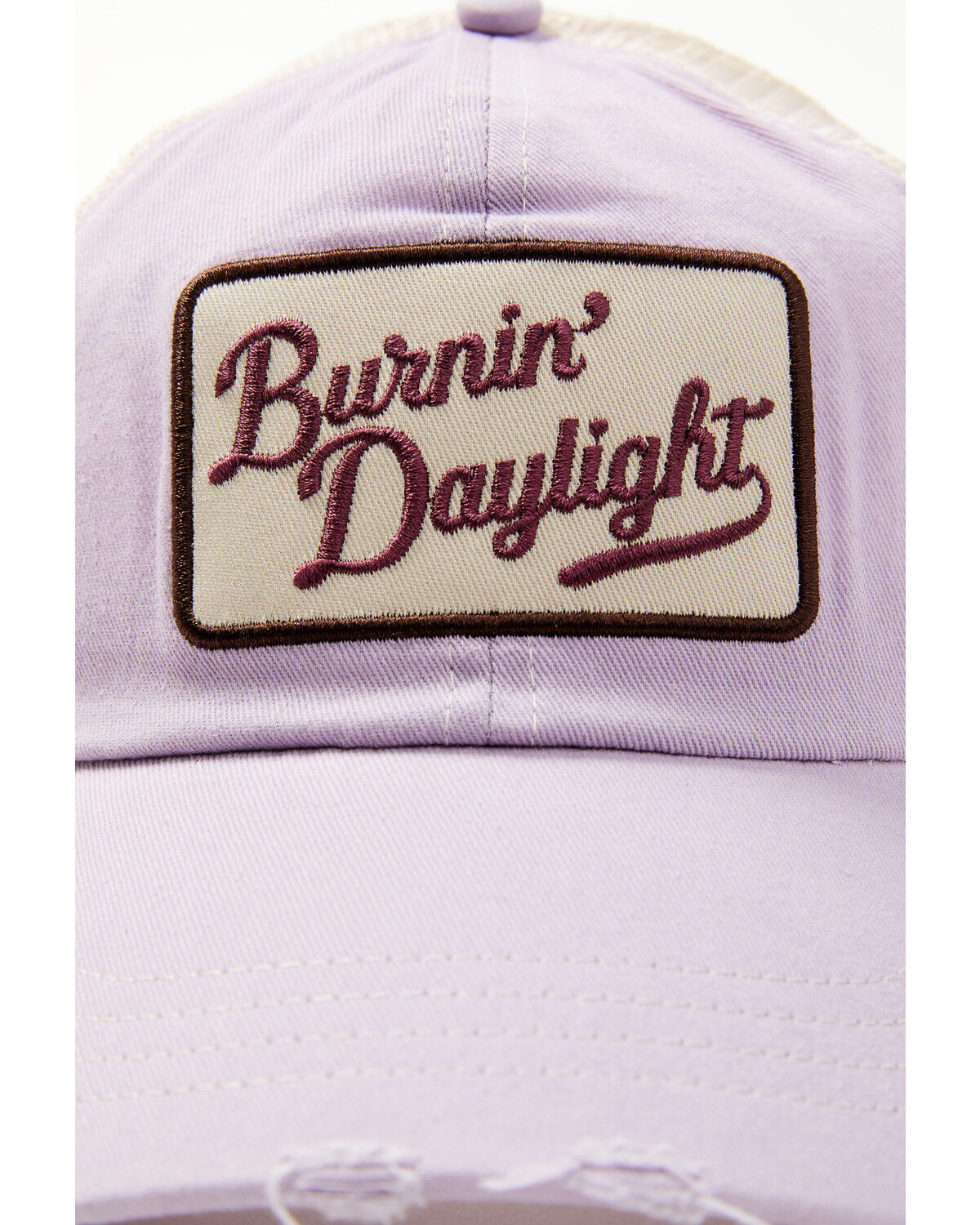 Image #2 - Idyllwind Women's Burnin' Daylight Distressed Mesh Back Ball Cap, Lavender, hi-res