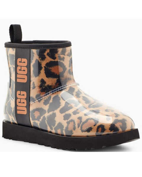 UGG Women's Classic Clear Mini Panther Print Boots, Cheetah, hi-res