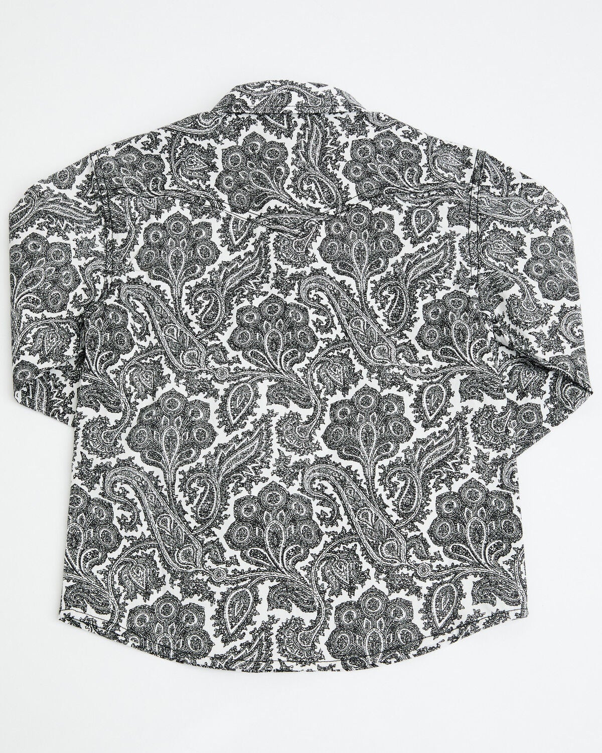 Image #3 - Cody James Toddler Boys' Botanical Paisley Print Long Sleeve Snap Western Shirt, Black, hi-res