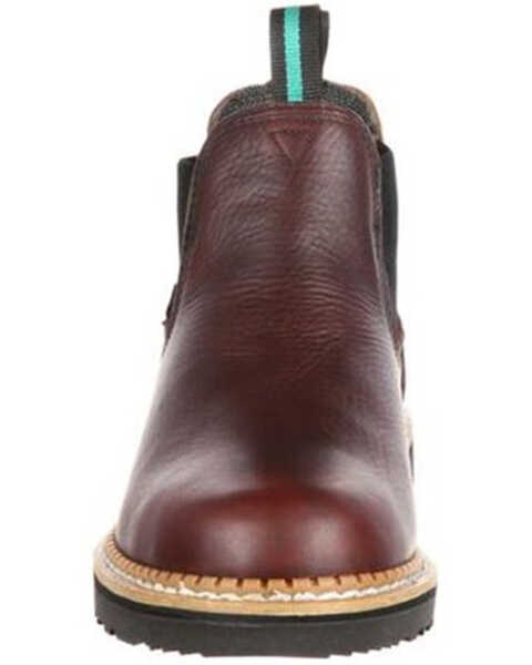 Image #5 - Georgia Boot Men's Romeo Waterproof Slip-On Work Shoes - Round Toe, Brown, hi-res