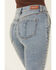 Image #3 - Shyanne Women's Tansy Medium Wash High Rise Fringe Embroidered Stretch Flare Jeans , Medium Wash, hi-res