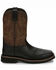 Justin Men's Driller Western Work Boots - Composite Toe, Black, hi-res