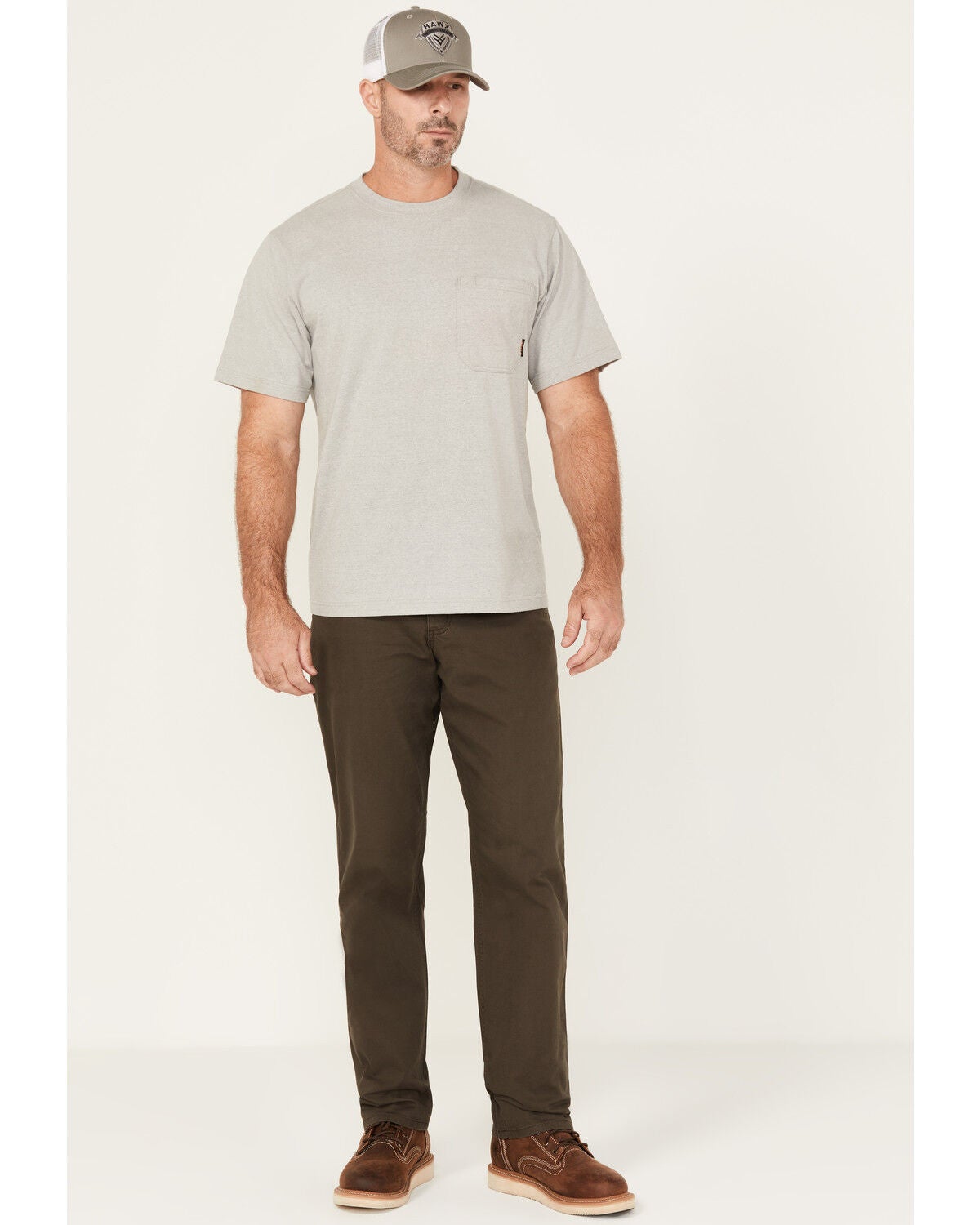 Carhartt Men's Rugged Flex&reg; Relaxed Straight Rigby Canvas Work Pants, Chocolate, hi-res