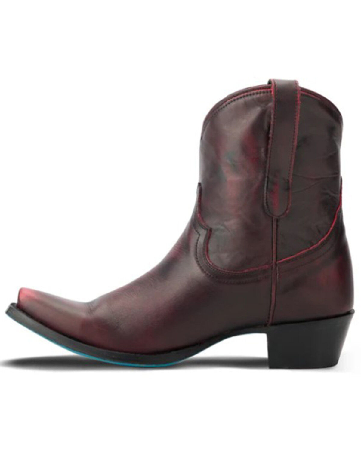 Image #3 - Lane Women's Emma Jane Western Booties - Snip Toe, Black Cherry, hi-res
