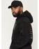Image #3 - Lucky Brand Workwear Men's Flag Tracks Pullover Hooded Sweatshirt, Black, hi-res