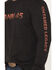 Image #3 - RANK 45® Men's Logo Untamed Legacy Raglan Shirt, Charcoal, hi-res