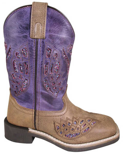 Smoky Mountain Toddler Girls' Trixie Western Boots - Broad Square Toe, Purple, hi-res