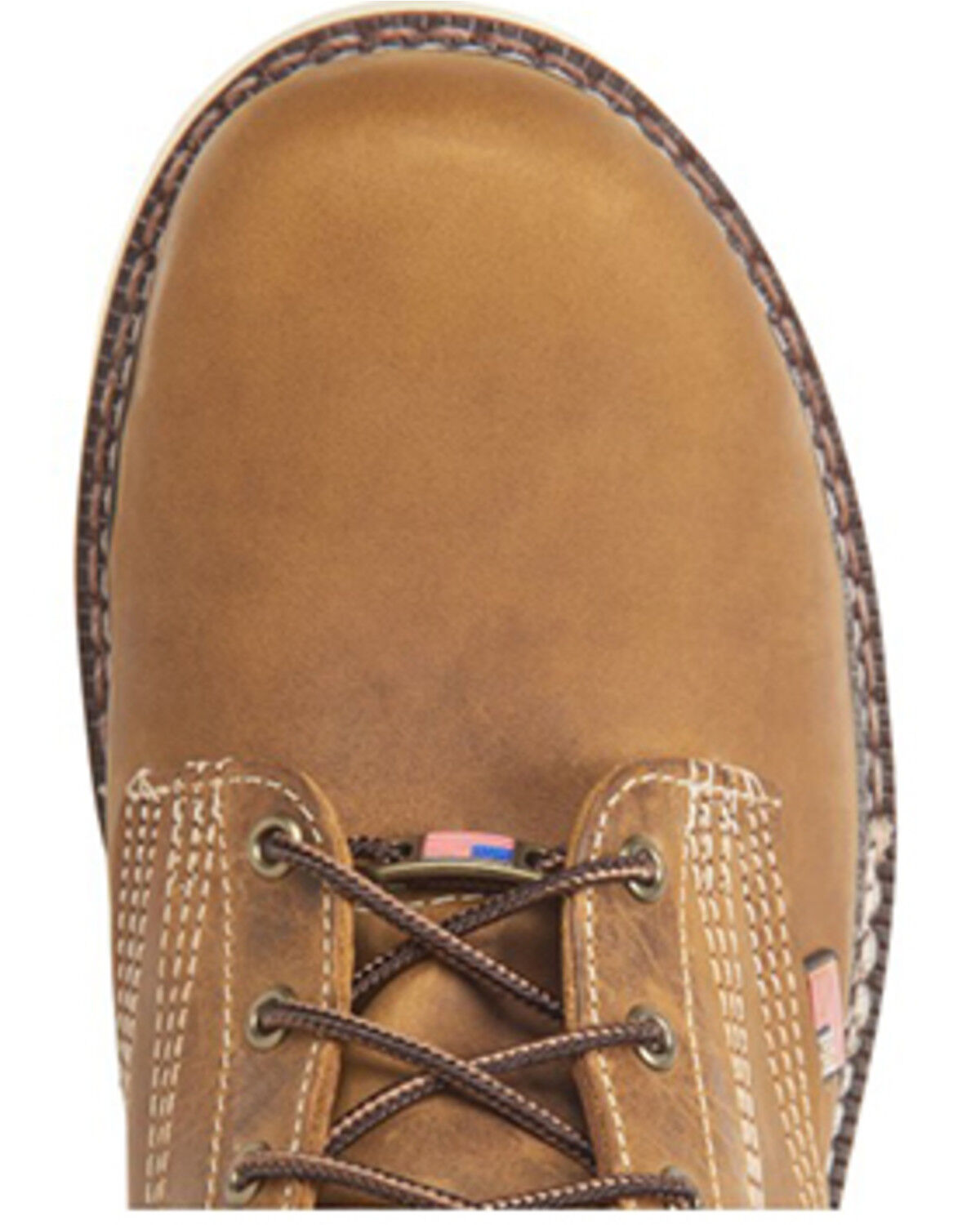 Image #5 - Carolina Men's 8" AMP USA Lace-Up Work Boots - Steel Toe, Brown, hi-res