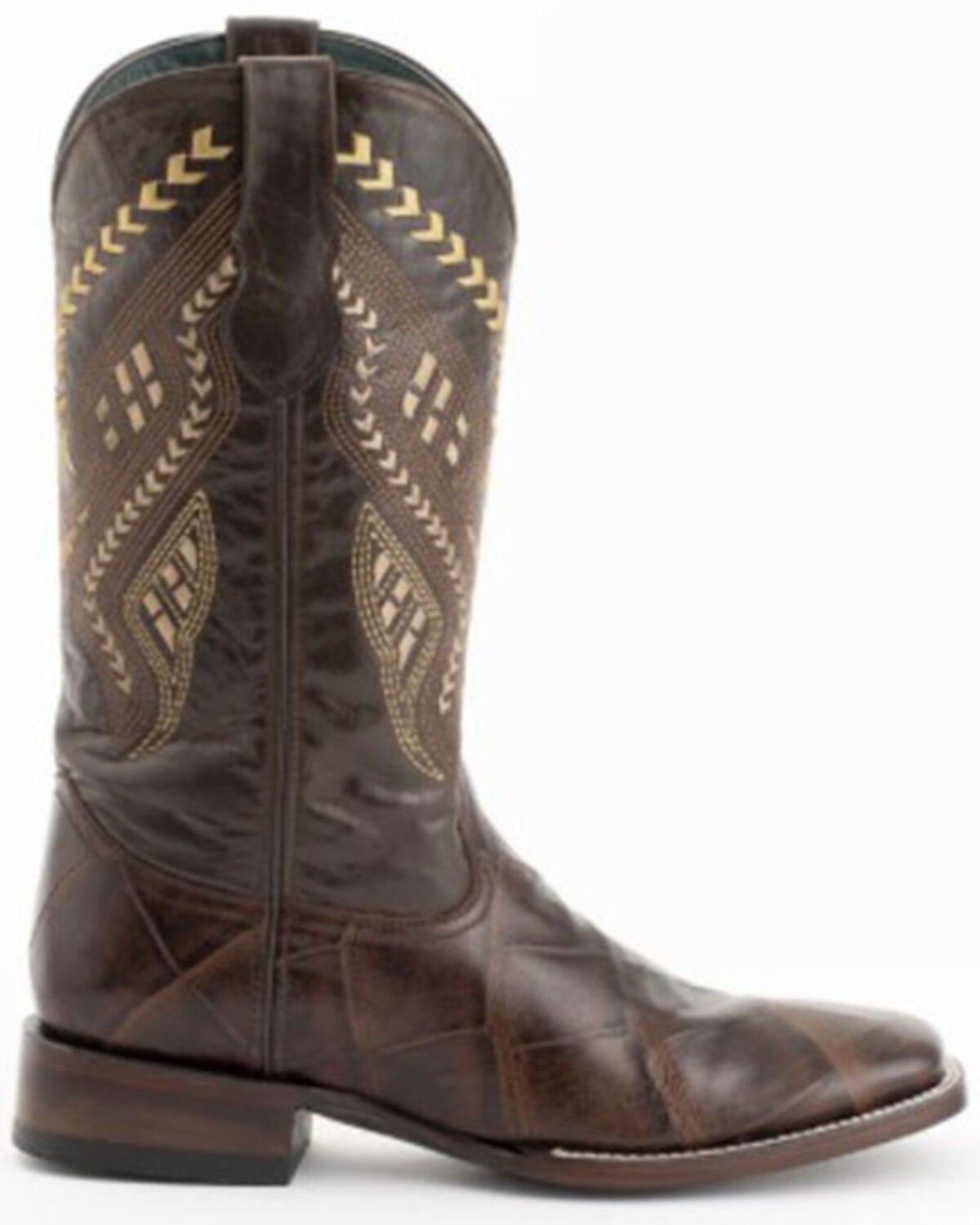 Image #2 - Ferrini Men's Jeese Brown Alligator Print Western Boots - Broad Square Toe, Brown, hi-res