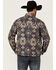 Image #4 - Hooey Men's Southwestern Print Softshell Jacket, Charcoal, hi-res