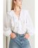 Image #5 - Flying Tomato Women's Made of Dreams Polka Dot Woven Top, White, hi-res