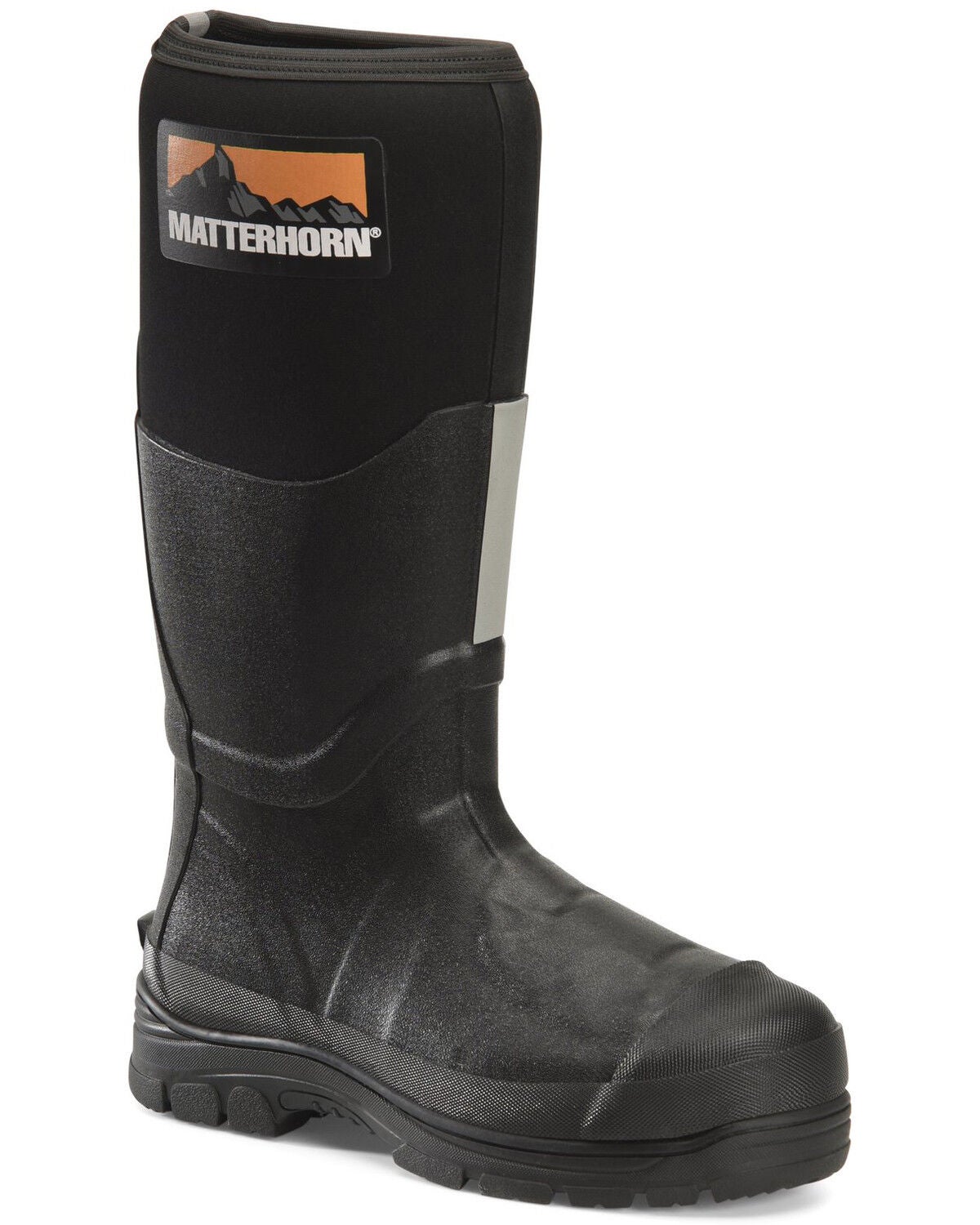Matterhorn Men's 16" Rubber Met Guard Work Boots - Steel Toe, Black, hi-res