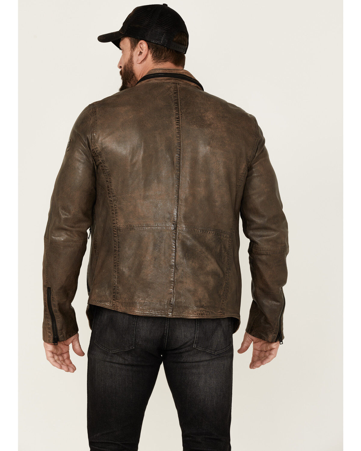 Image #4 - Mauritius Leather Men's Cove Lamb Leather Jacket, , hi-res