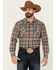 Image #1 - Pendleton Men's Canyon Ombre Plaid Long Sleeve Button-Down Western Shirt , Navy, hi-res