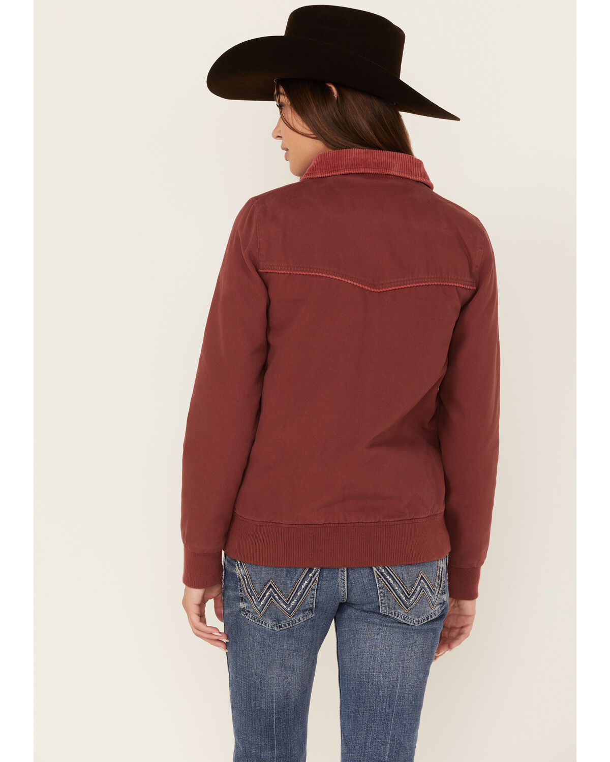 Image #4 - Powder River Outfitters Women's Canvas Bomber Jacket, , hi-res